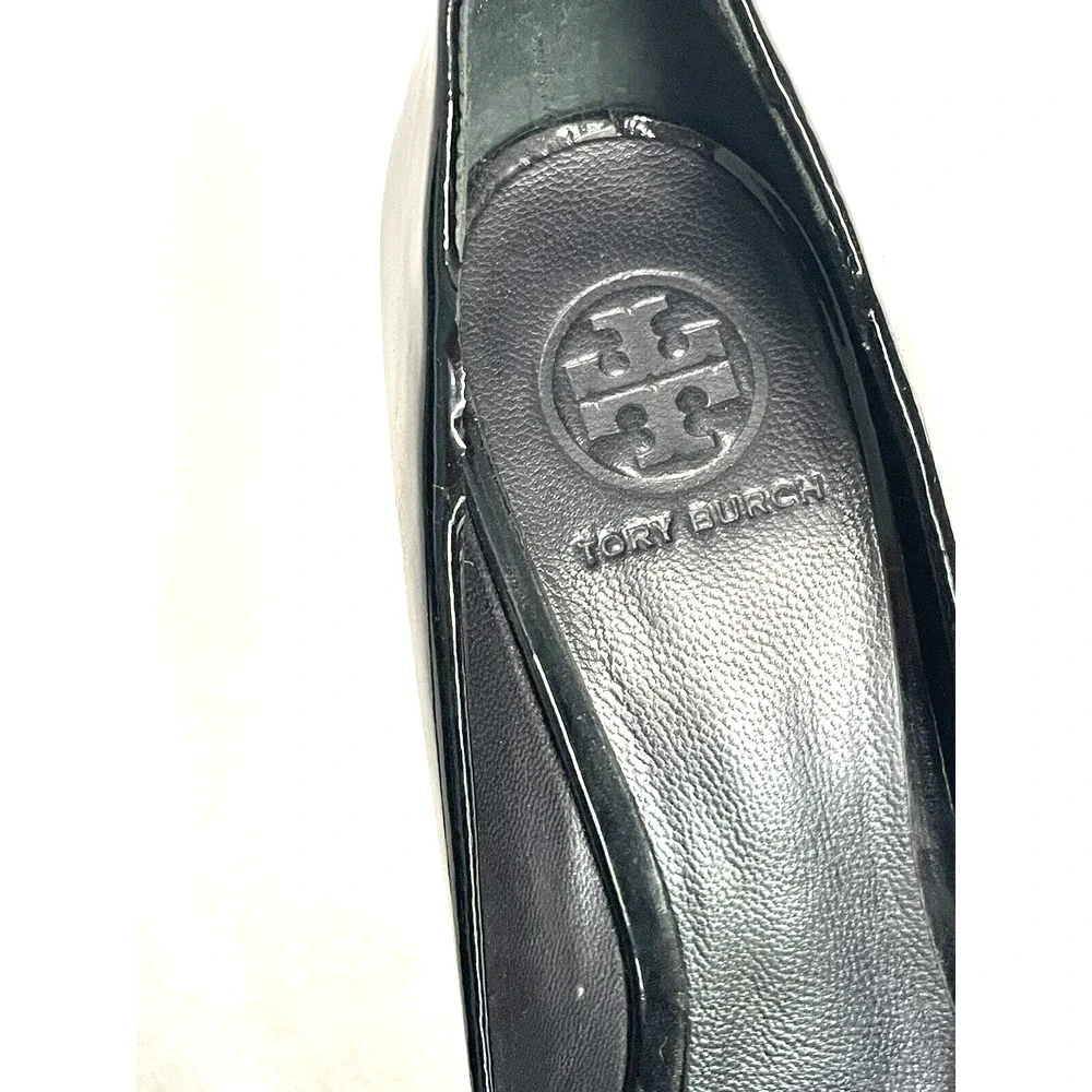 Tory Burch Jude Patent Leather Heels Black Size 10 Stiletto